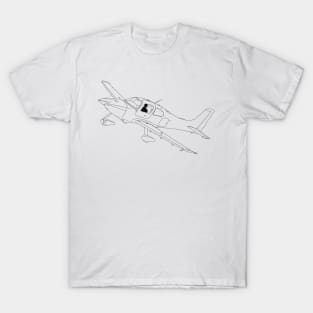 Cirrus SR22 Aircraft Illustration T-Shirt